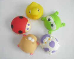 Bath toy set rubber toy