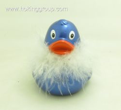 metallic duck with feather