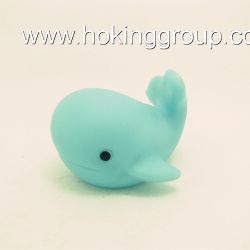 Blue floating rubber whales bath toy